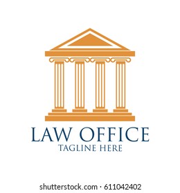 law firm logo with text space for your slogan / tagline, vector illustration