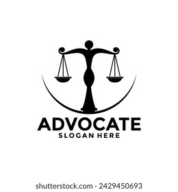 law firm logo vector, advocate concept logo design template