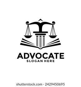 law firm logo vector, advocate concept logo design template