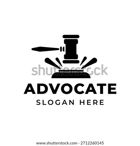 Law firm logo vector advocate concept logo design template