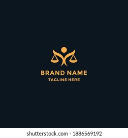 plantilla de diseño de vector de logotipo de firma de leyes