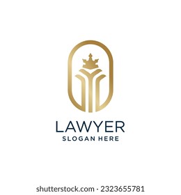 Law firm logo vector design with creative unique idea