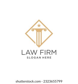 Law firm logo vector design with creative unique idea