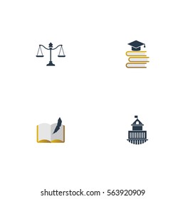 Law Firm Logo Vector Element Set