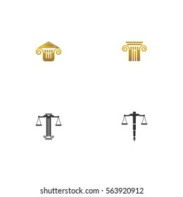 Law Firm Logo Vector Element Set