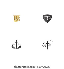 Law Firm Logo Vector Element Set