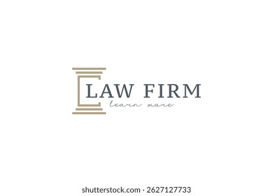 Ilustração do ícone do vetor do logotipo do escritório de advocacia