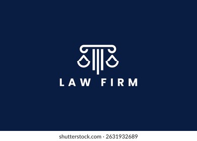 Ilustração do ícone do vetor do logotipo do escritório de advocacia