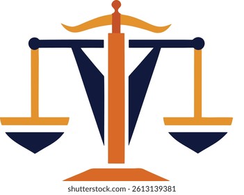 law firm logo vector on white background