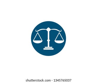 Law Firm logo vector template, Scales of justice