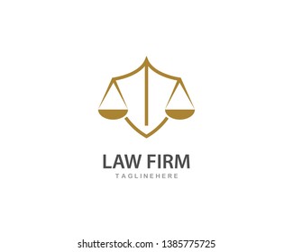 Plantilla vectorial de logotipo de firma jurídica