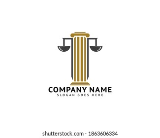 Law Firm Logo Vector Template Design