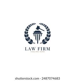 law firm logo vector template