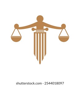 Law firm logo vector template design