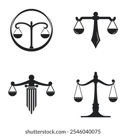 Law firm logo vector template design