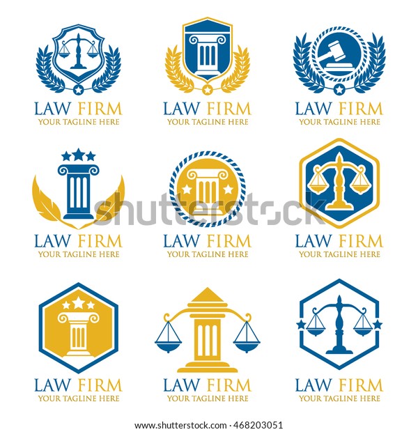 Law Firm Logos Stock Vektorgrafik Lizenzfrei