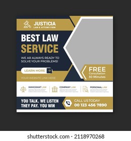 Law firm modern square
social media layout ads
