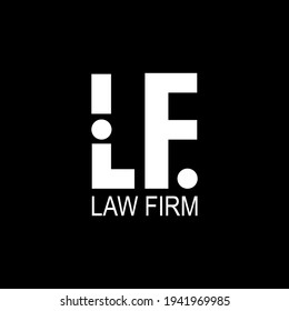 Law Firm, Law Office, Lawyer services logo template. Vector illustration, white letters on black background. 