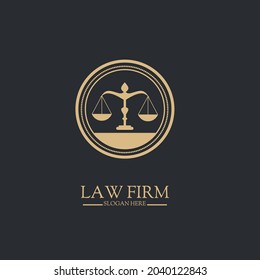 Law Firm, Law Office, Lawyer services, Luxury vintage crest logo, Vector logo template