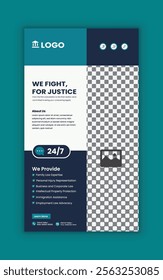 Law Firm Service Story  Banner Design, Law Consulting Social Media Vertical Banner, Law Consulting web Vertical Banner template
