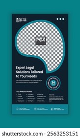 Law Firm Service Story  Banner Design, Law Consulting Social Media Vertical Banner, Law Consulting web Vertical Banner template
