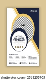 Law Firm Service Story  Banner Design, Law Consulting Social Media Vertical Banner, Law Consulting web Vertical Banner template