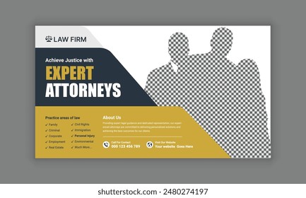  Law firm services social media post design or law consulting web banner template, and Instagram post or square flyer template