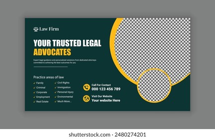  Law firm services social media post design or law consulting web banner template, and Instagram post or square flyer template