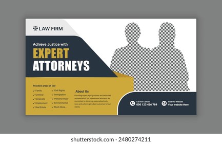  Law firm services social media post design or law consulting web banner template, and Instagram post or square flyer template
