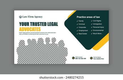  Law firm services social media post design or law consulting web banner template, and Instagram post or square flyer template