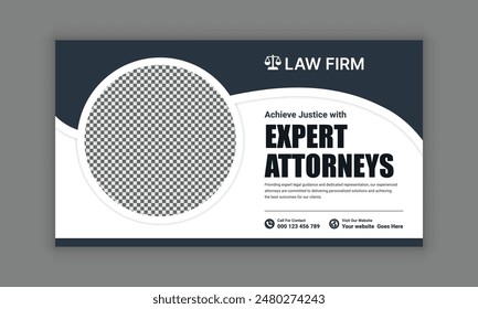  Law firm services social media post design or law consulting web banner template, and Instagram post or square flyer template
