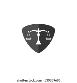 Law Firm Shield Vector Logo Design Template