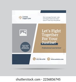 Law firm Social Media Post Design or Law and Justice Web Banner Design or Legal web template