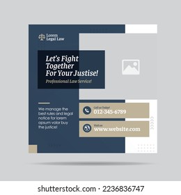 Law firm Social Media Post Design or Law and Justice Web Banner Design or Legal web template