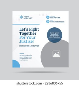 Law firm Social Media Post Design or Law and Justice Web Banner Design or Legal web template