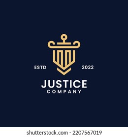 Law firm sword design logo template