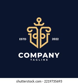 Law firm sword design logo template