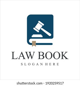 law firm symbol with book logo design concept. vector illustration.