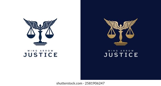 Law Firm Symbol Logo with Winged Justice Scales