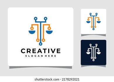 Law Firm Technology Logo Template Design Inspiration