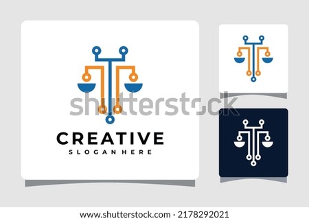 Law Firm Technology Logo Template Design Inspiration