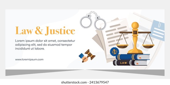 Law firm template banner design. Premium banner template