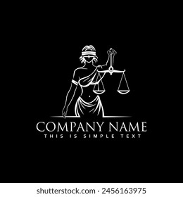 Law Firm Themis Logo Illustration Design EPS Vector