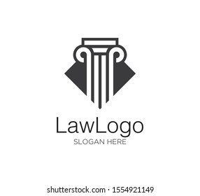 law firm vector concept logo design template