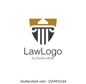 law firm vector concept logo design template