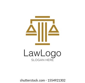 Law Firm Vector Concept Logo Design Stock Vector (Royalty Free ...