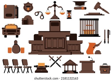 conjunto de elementos vectoriales legales y firmes