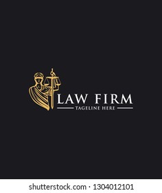 Law Firm Vector Logo Design Template