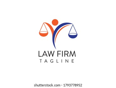 law firm vector logo design template