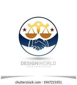 Plantilla de diseño del logotipo vectorial de la firma de abogados.